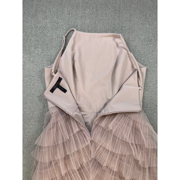BCBGMAXAZRIA Casandra Dress Mini Tulle Balletcore Sepia Size 4 - Picture 10 of 11